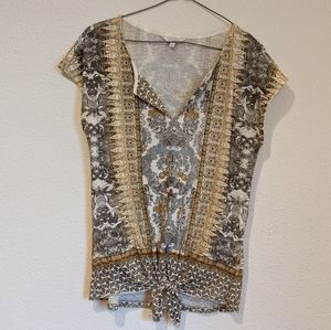 Lucky Brand | Tie Front Top